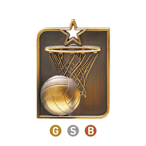 Rectangle Series Netball Medal