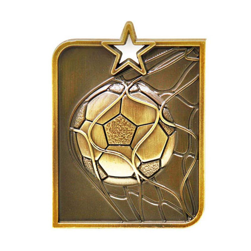 Rectangle Medal Football Gold