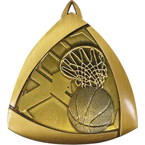 Triangle Series Basketball Medal Gold M1020G