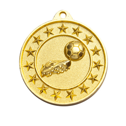 Shooting Star Medal Football Gold