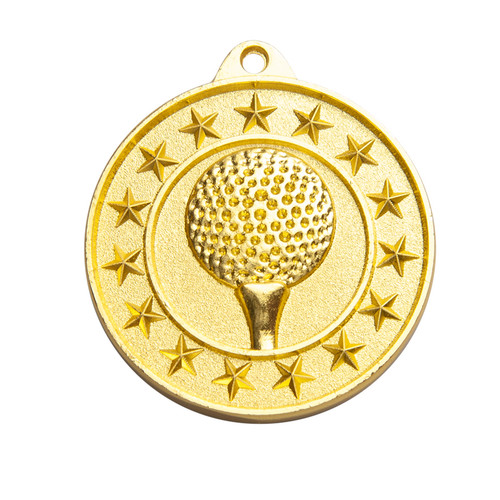Shooting Star Series Golf Medal Gold