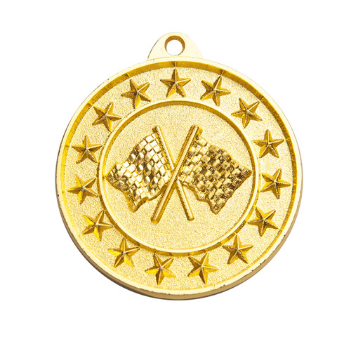 Shooting StarCrossed Flags Medal Gold
