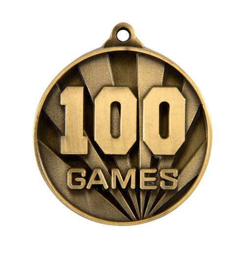 Sunrise Series 100 Games Medal Gold 1076G-100G