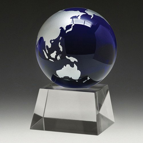 Aqua Mini Crystal Blue Globe BG113