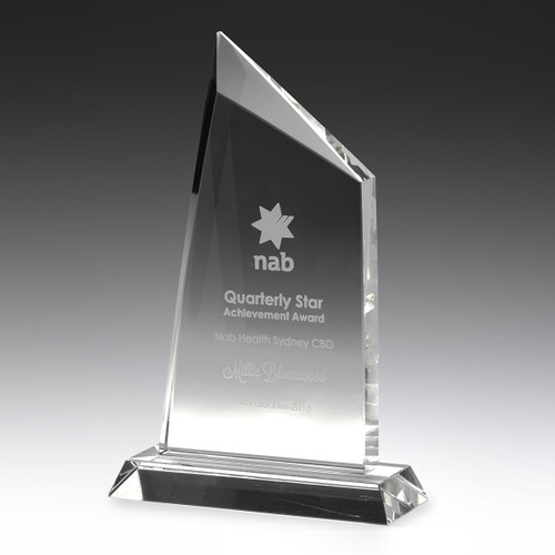 Phoenix Crystal Single Peak Award CC160 engraved