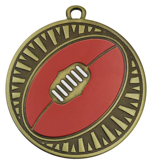 Spark Aussie Rules Medal Antique Gold MS612