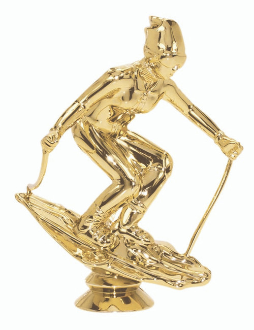 Female Skier Figure on base Trophy