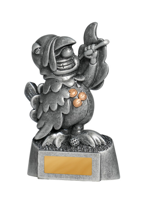 Turkey Golf Character Novelty Trophy