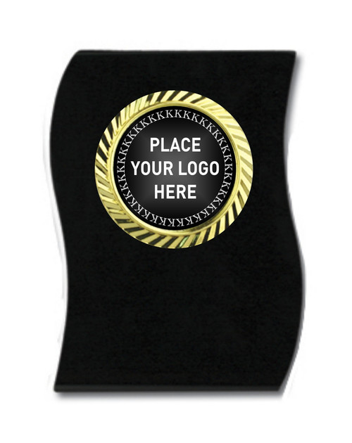 Summit Series Black Ribbon Small Trophy Gold Holder