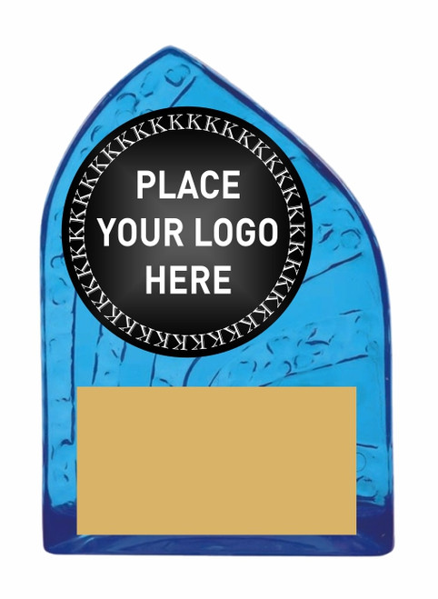 Arch Acrylic Stand Trophy Blue 105mm