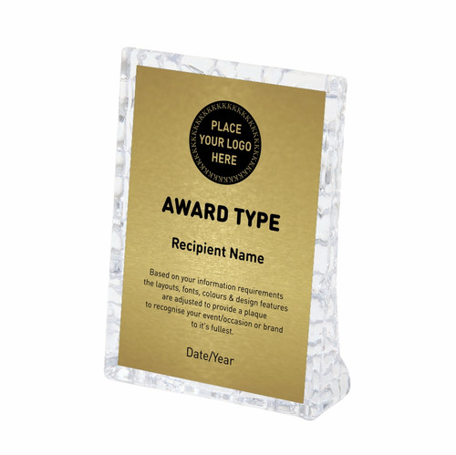 Rectangle Acrylic Stand Trophy Clear side