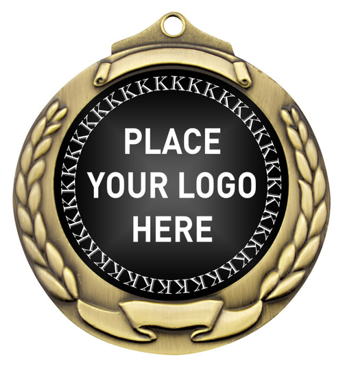 Banner Wreath Medal Gold 70mm