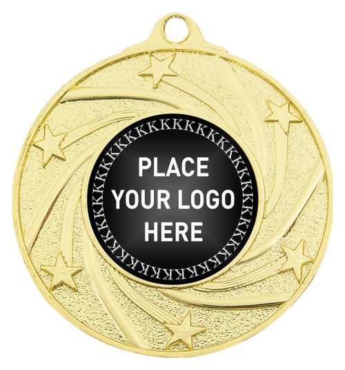 Shiny Eco Stars Medal Gold 50mm