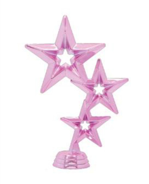 Triple Star Pink Figure Trophy