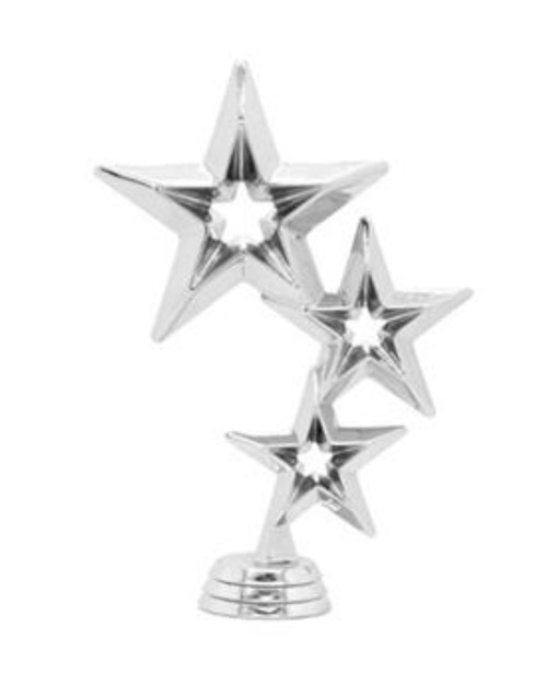Triple Star Silver Figure trophy