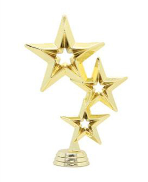Triple Star Gold Figure Trophy