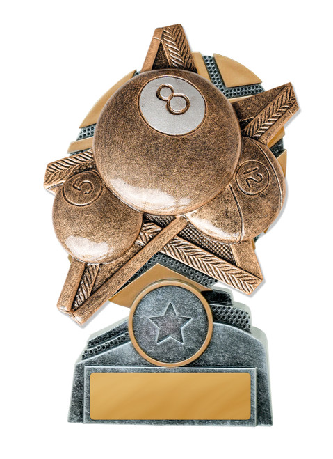 Starburst Series Billiards Pool Trophy 130mm