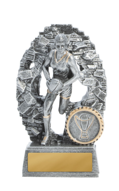 Crash Through Series Female Aussie Rules Trophy 130mm 1010-3FA