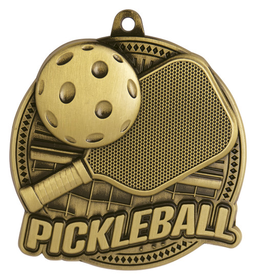 Tempo Series Pickleball Medal Antique Gold