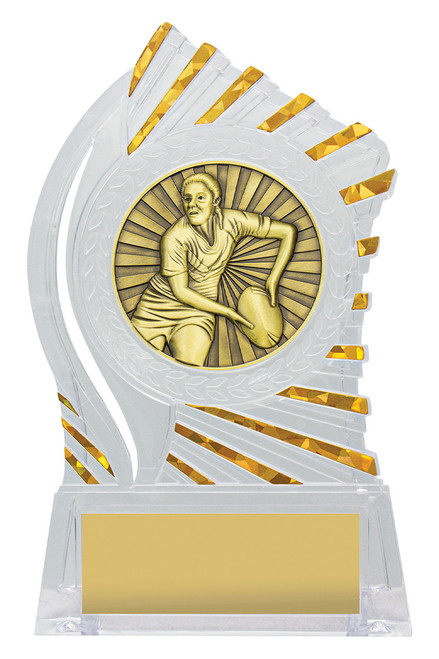 Solar Series Acrylic Rugby Female Trophy