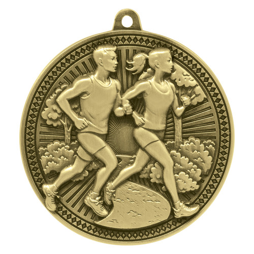 Tempo Series Cross Country Medal Antique Gold