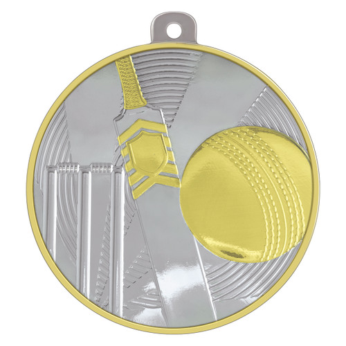 Lumina Cricket Medal Shiny Silver/Gold