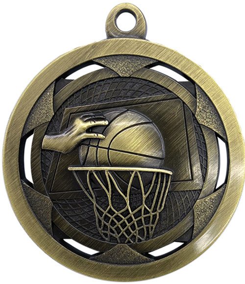 Strata Medal Basketball Antique Gold