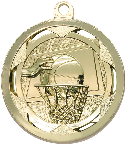 Strata Medal Basketball Shiny Gold
