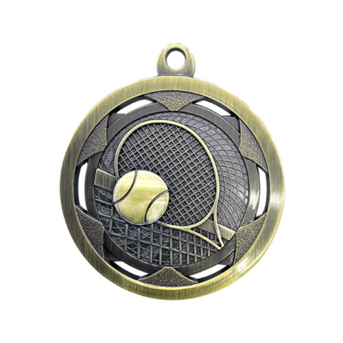 Strata Medal Tennis Antique Gold