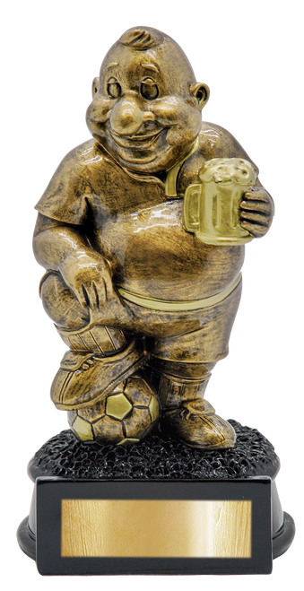 Football Soccer Futsal Comic Award Beer Drinking Trophy