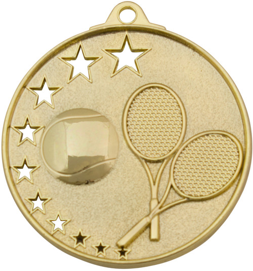 Hollow Star Tennis Medal Gold