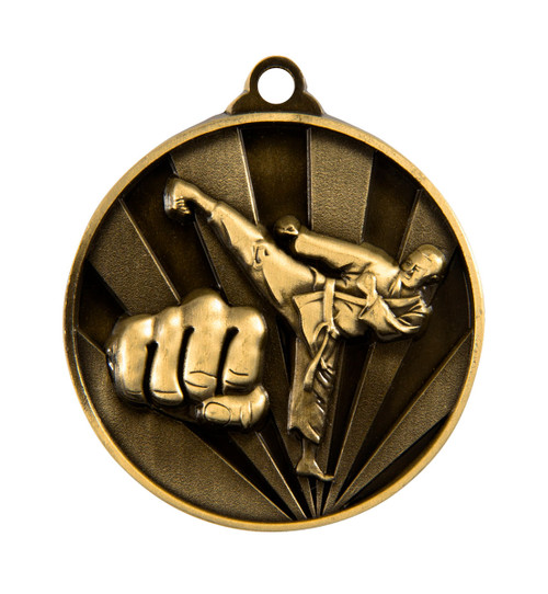 Sunrise Series Martial Arts Medal Gold