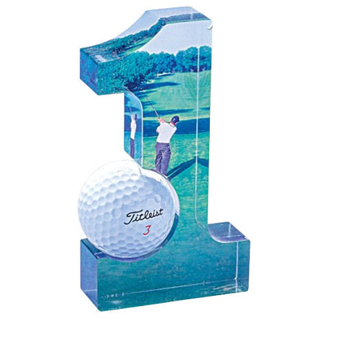 Printed Acrylic Hole in One Trophy