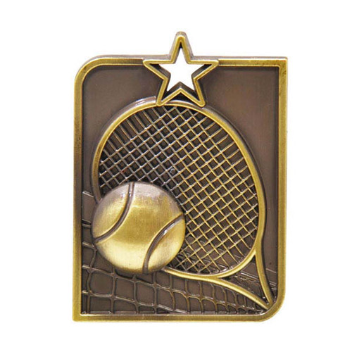 Rectangle Series Tennis Medal Gold