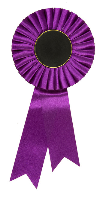 Ribbon Rosette 120mm Purple