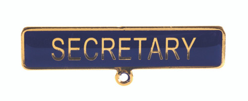 Secretary Title Bar Blue