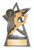 Star Series Modern Dance Trophy 135mm JW7534B