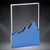 Elevation Series Glass Rectangle Blue Metal Award