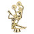 Double Cheer Figure on base Trophy