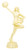 Cheerleader Figure on base Trophy 170mm