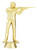 Male Rifle Shooting Figure on base Trophy