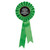 Ribbon Rosette 100mm Green
