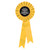 Ribbon Rosette 100mm Yellow