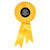 Ribbon Rosette 120mm Yellow