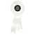 Ribbon Rosette 130mm White