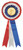Triple Ribbon Rosette 130mm Red/White/Blue