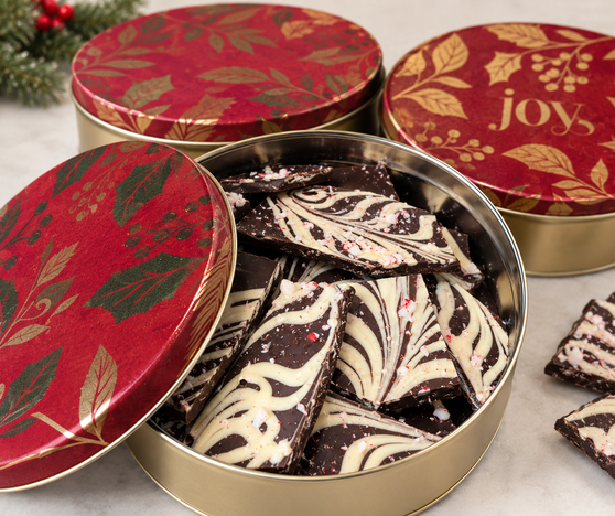 Peppermint Bark Christmas Tin
