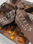 Milk Chocolate Caramel Pecan Turtle Bark with ribbon