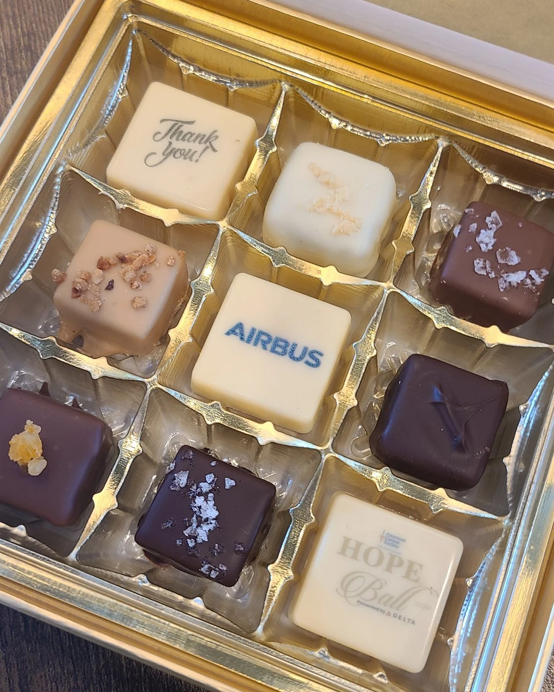 Branded corporate chocolate gift boxes
