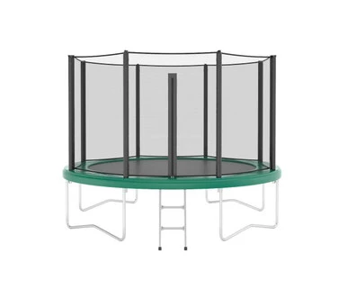Orbit 14ft round garden trampoline in green with zip